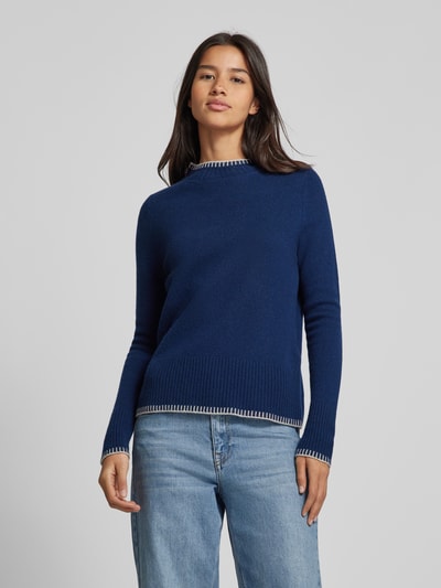 Peek & Cloppenburg Christian Berg WomanWollpullover mit Stehkragen in dunkelblau Vatertagsangebot