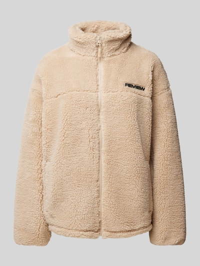 Peek & Cloppenburg ReviewSherpa Jacket mit Label-Patch in ecru Valentinstagsangebot