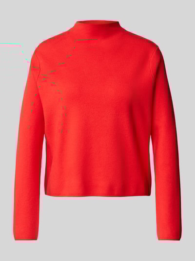 Peek & Cloppenburg MangoStrickpullover mit geripptem Stehkragen in rot Jubiläumsangebot