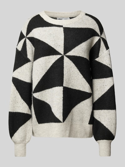 Peek & Cloppenburg OnlyPullover mit Rundhalsausschnitt Modell 'GEORGINA' in offwhite Heißer Verkauf