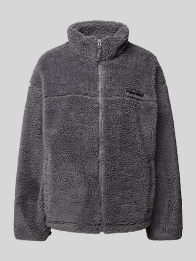 Peek & Cloppenburg ReviewSherpa Jacket mit Label-Patch in dunkelgrau Große Rabatte