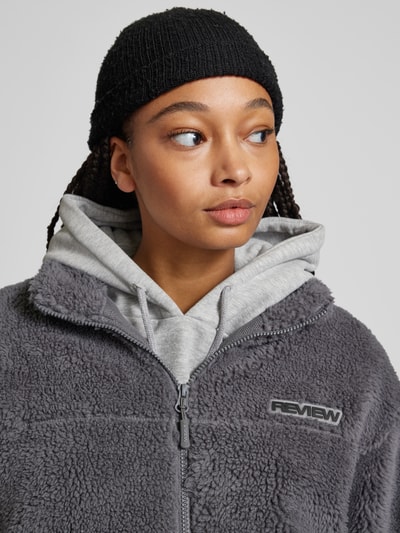 Peek & Cloppenburg ReviewSherpa Jacket mit Label-Patch in dunkelgrau Große Rabatte