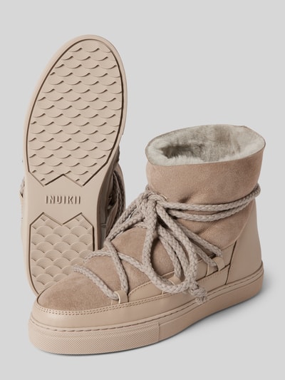 Peek & Cloppenburg INUIKIILederstiefel mit Label-Schriftzug in hellgrau VIP-Rabatte