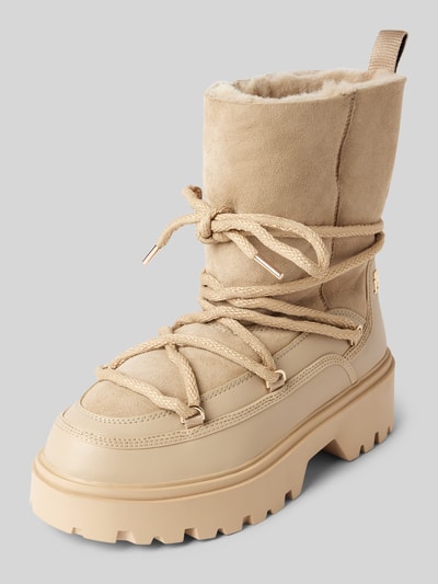 Peek & Cloppenburg Tommy HilfigerSchnürstiefel mit Label-Detail in beige