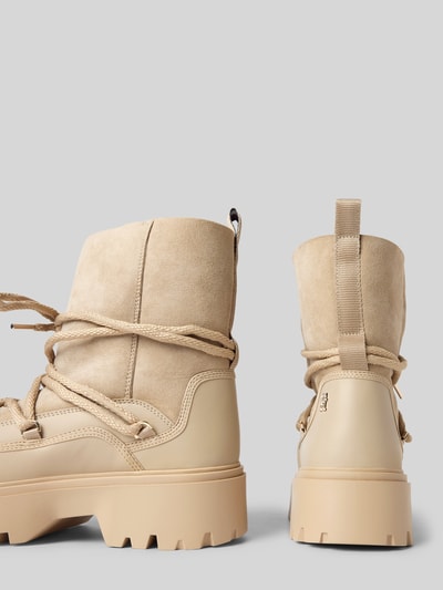 Peek & Cloppenburg Tommy HilfigerSchnürstiefel mit Label-Detail in beige Tiefpreis