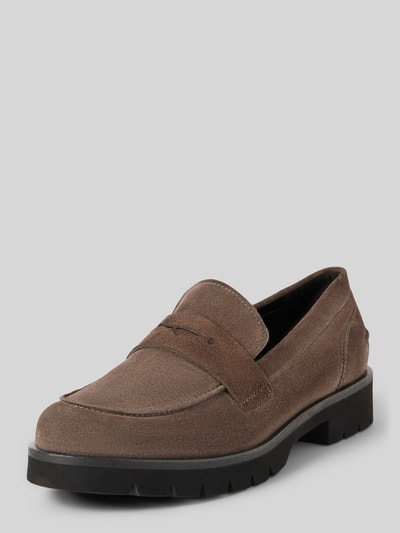 Peek & Cloppenburg HöglTassel-Loafer in Leder-Optik in dunkelgrau