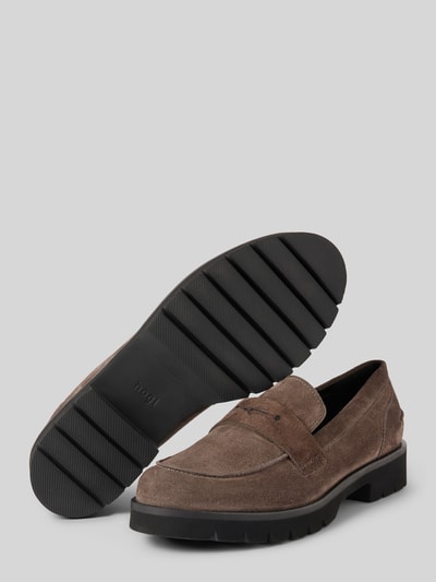 Peek & Cloppenburg HöglTassel-Loafer in Leder-Optik in dunkelgrau Zeitbegrenzte Promotion
