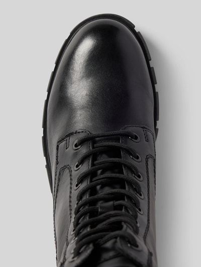 Peek & Cloppenburg TamarisSchnürboots aus Leder mit Ziernähten in black Bis zu 50% Rabatt