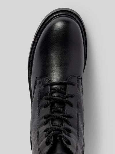 Peek & Cloppenburg TamarisSchnürboots aus Leder mit Ziernähten in black Bis zu 65% Rabatt