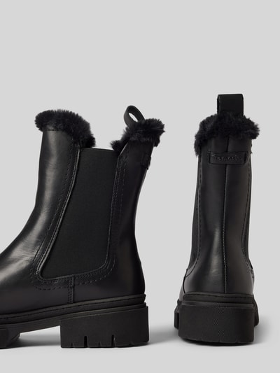 Peek & Cloppenburg TamarisChelsea Boots mit Kunstfellbesatz in black Bis zu 55% Rabatt
