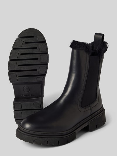 Peek & Cloppenburg TamarisChelsea Boots mit Kunstfellbesatz in black Bis zu 55% Rabatt
