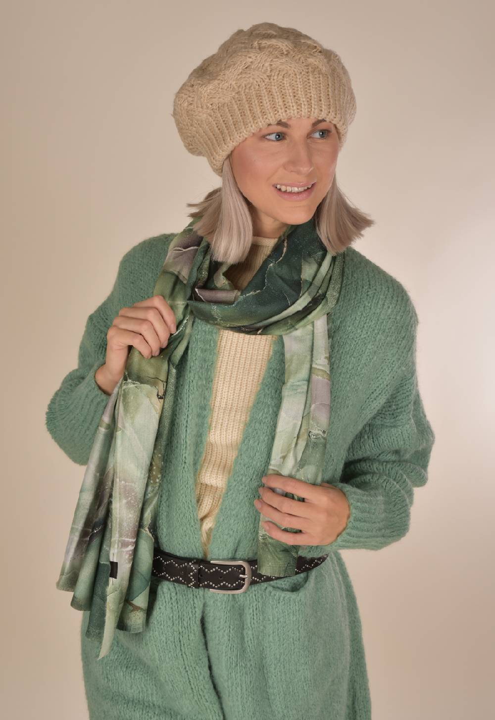 Stylebreaker Schal Marmor Muster Metallic Details Sonderangebot