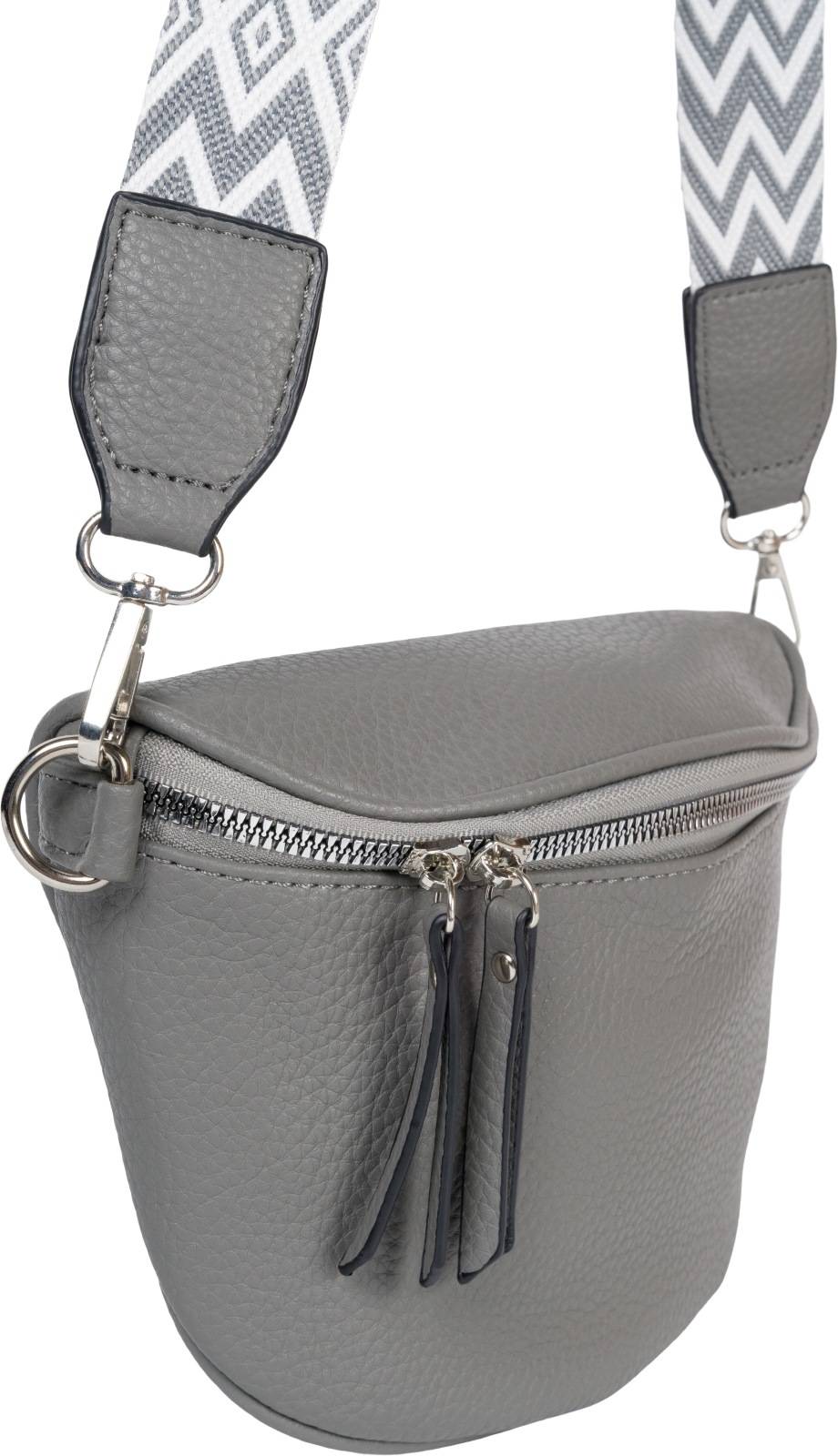 Stylebreaker Halbmond Crossbody Bag Zick-Zack Raute Black Friday