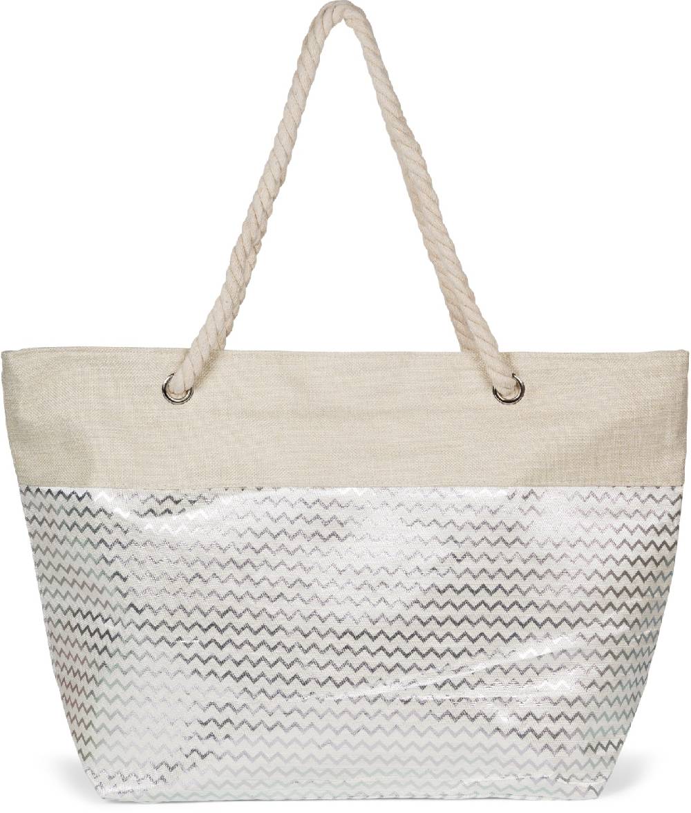 Stylebreaker Strandtasche Metallic Zick-Zack Lagerräumung