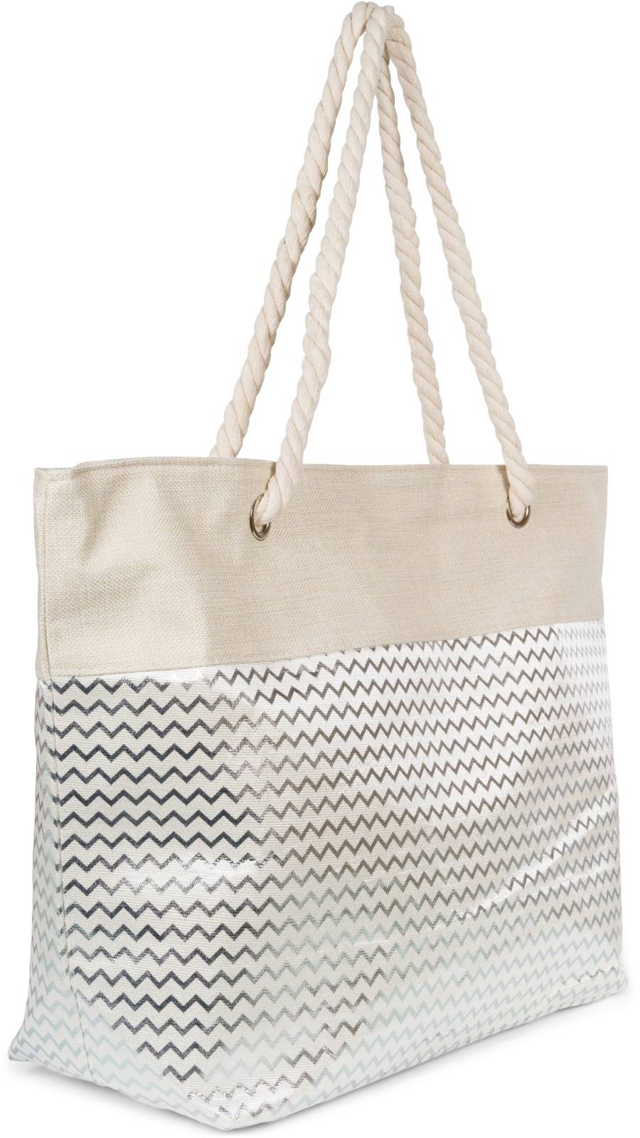 Stylebreaker Strandtasche Metallic Zick-Zack Lagerräumung