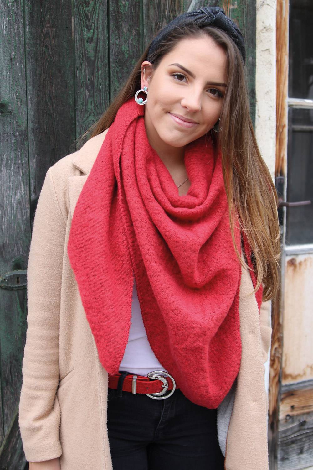 Stylebreaker Strick Dreiecktuch meliert Zeitlich begrenztes Angebot