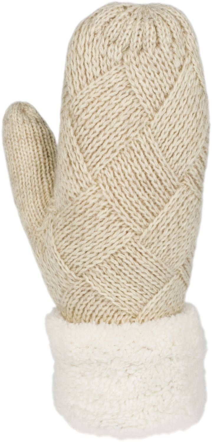 Stylebreaker Strickhandschuhe Fäustlinge mit Rauten Muster und Fleece Letzter Tag