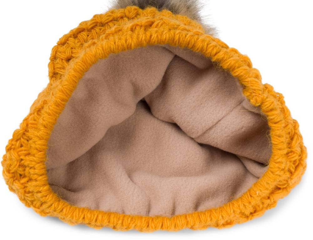 Stylebreaker Kinder Bommelmütze V-Muster Gehäkelt 50% Rabatt mit kostenlosem Versand