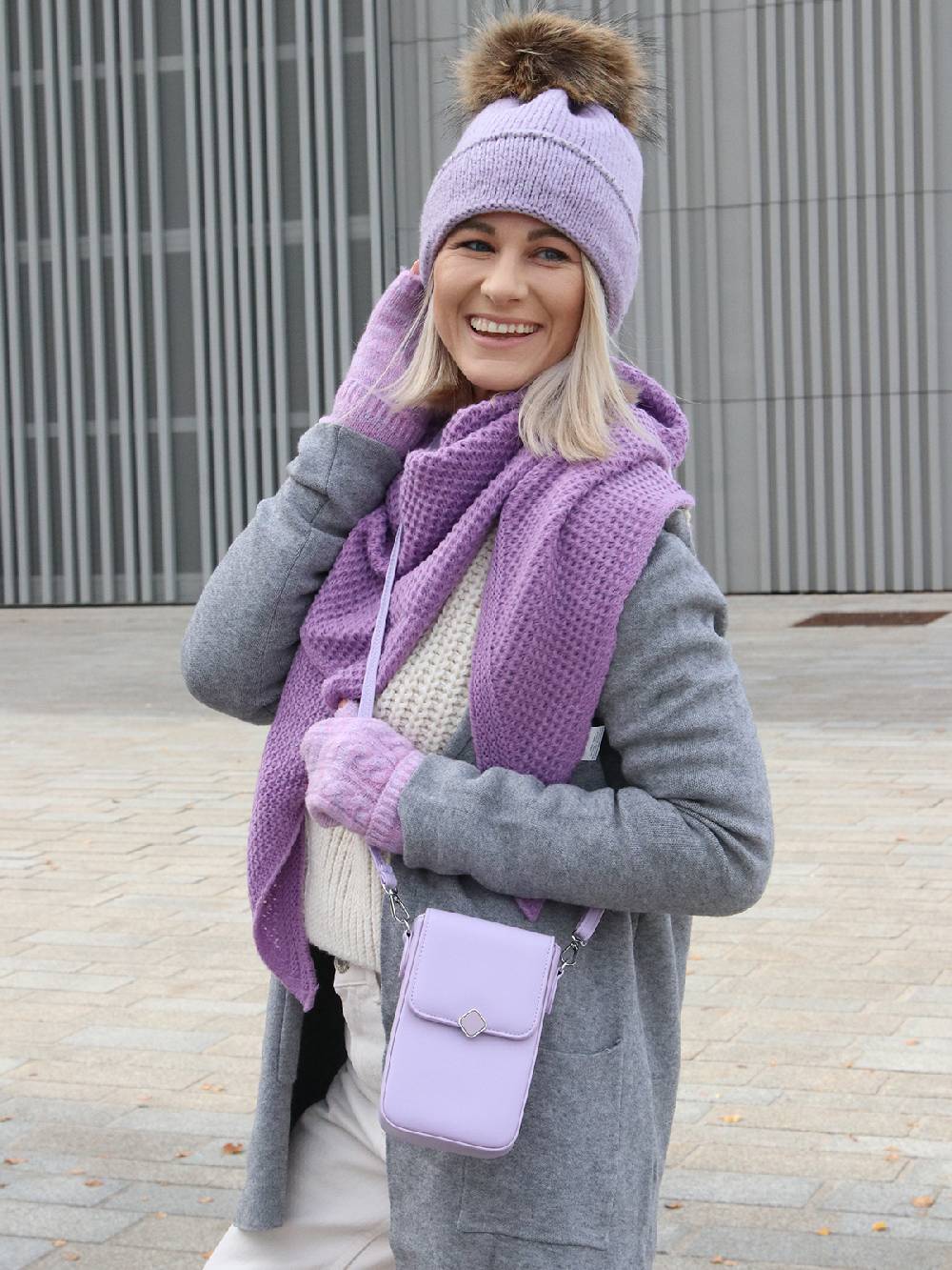 Stylebreaker Strick Dreiecktuch Reiskorn Strickmuster Outlet