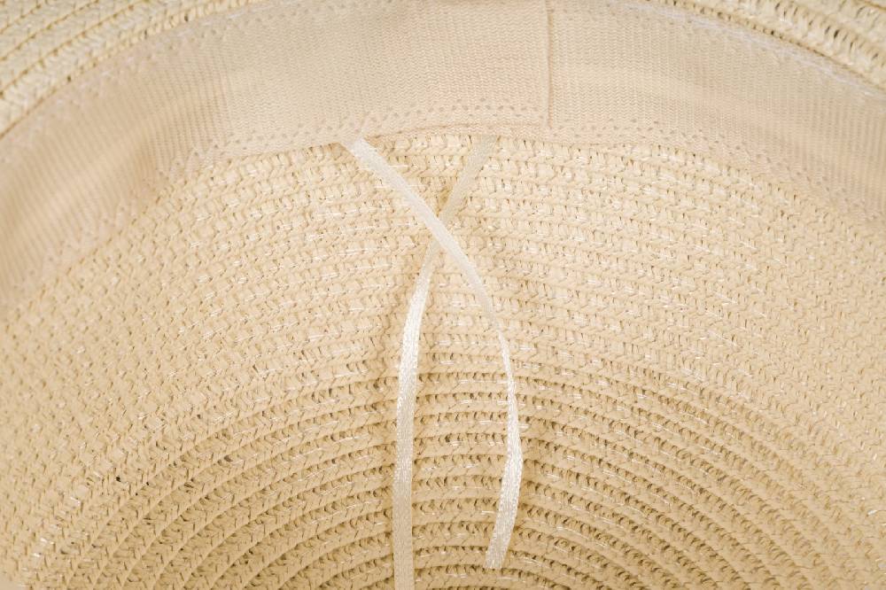 Stylebreaker Papier Strohhut mit Schwarzem Zierband Online Shopping