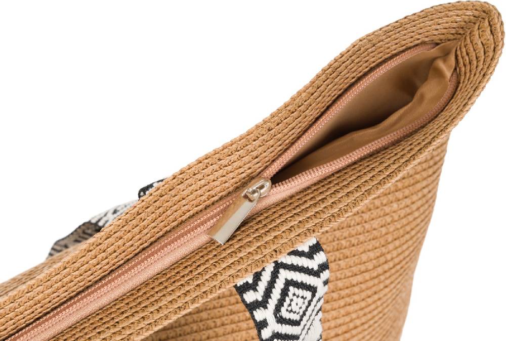 Stylebreaker Papierstroh Strandtasche Azteken Muster Große Rabatte