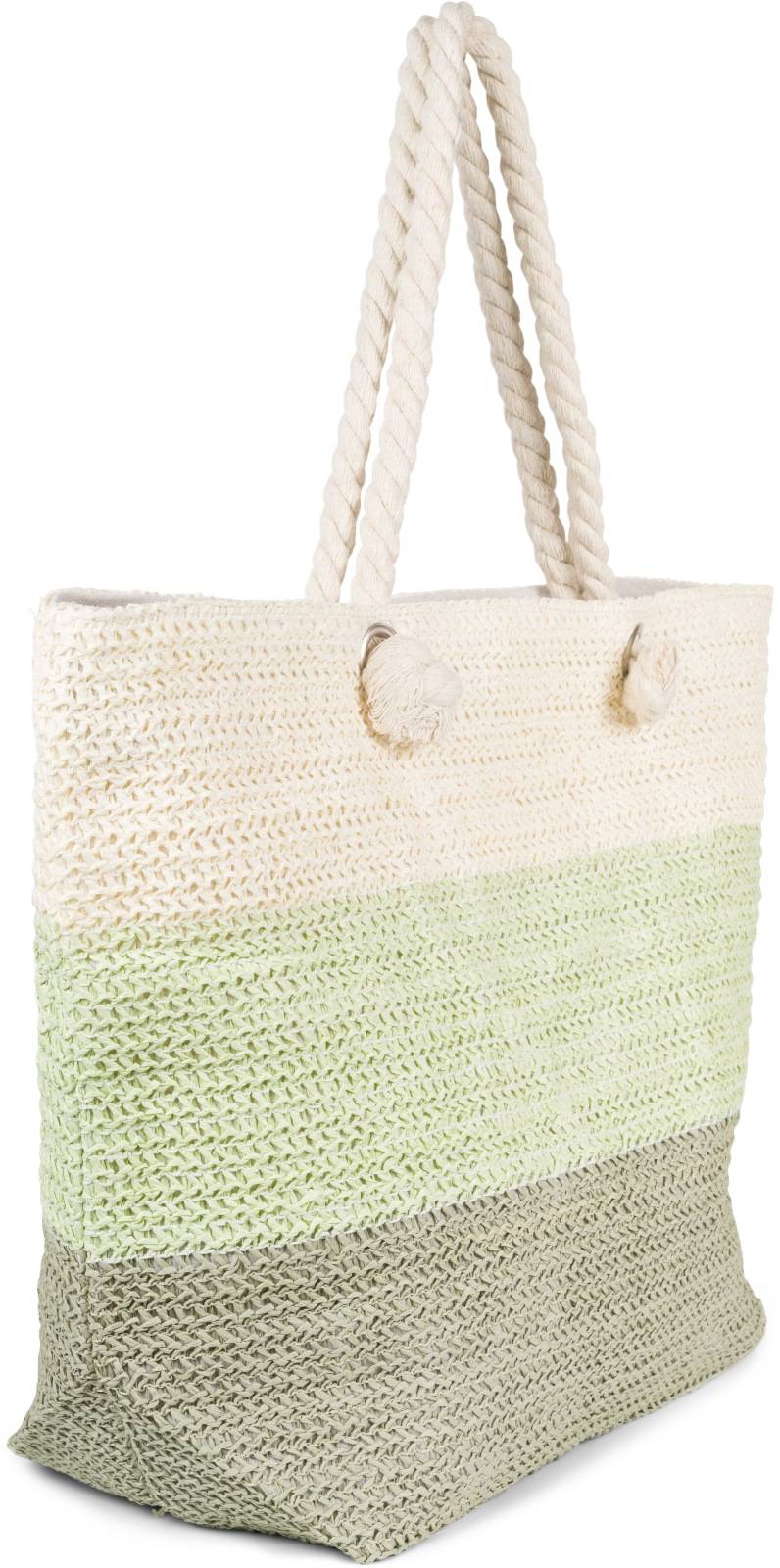 Stylebreaker Gestreifte Papierstroh Strandtasche Sonderangebote