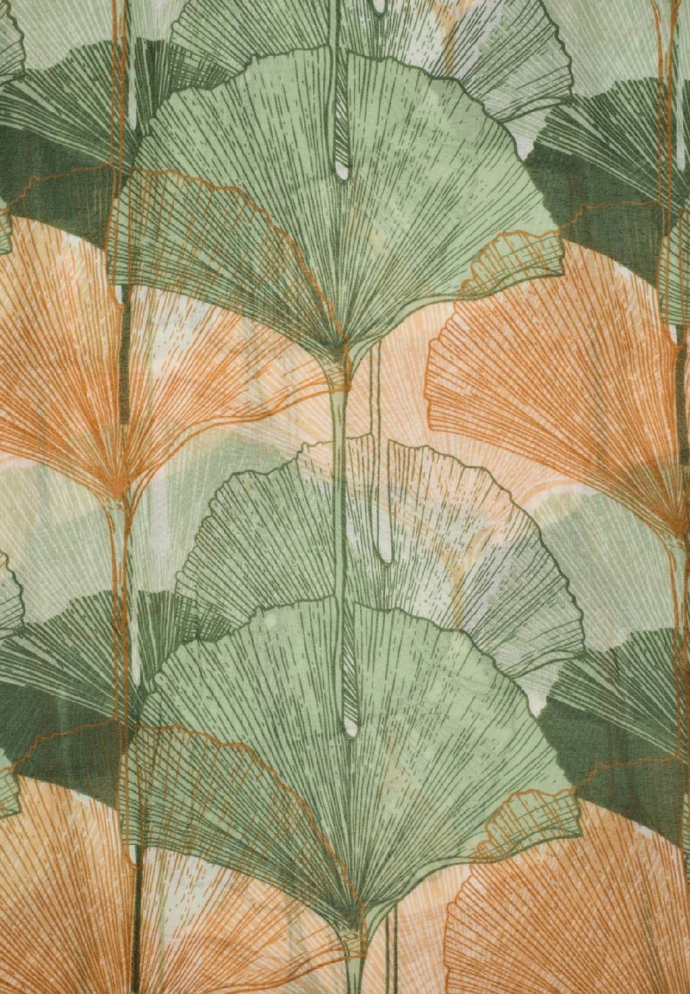 Stylebreaker Langer Schal Ginkgo Leaves Super Sparpreis