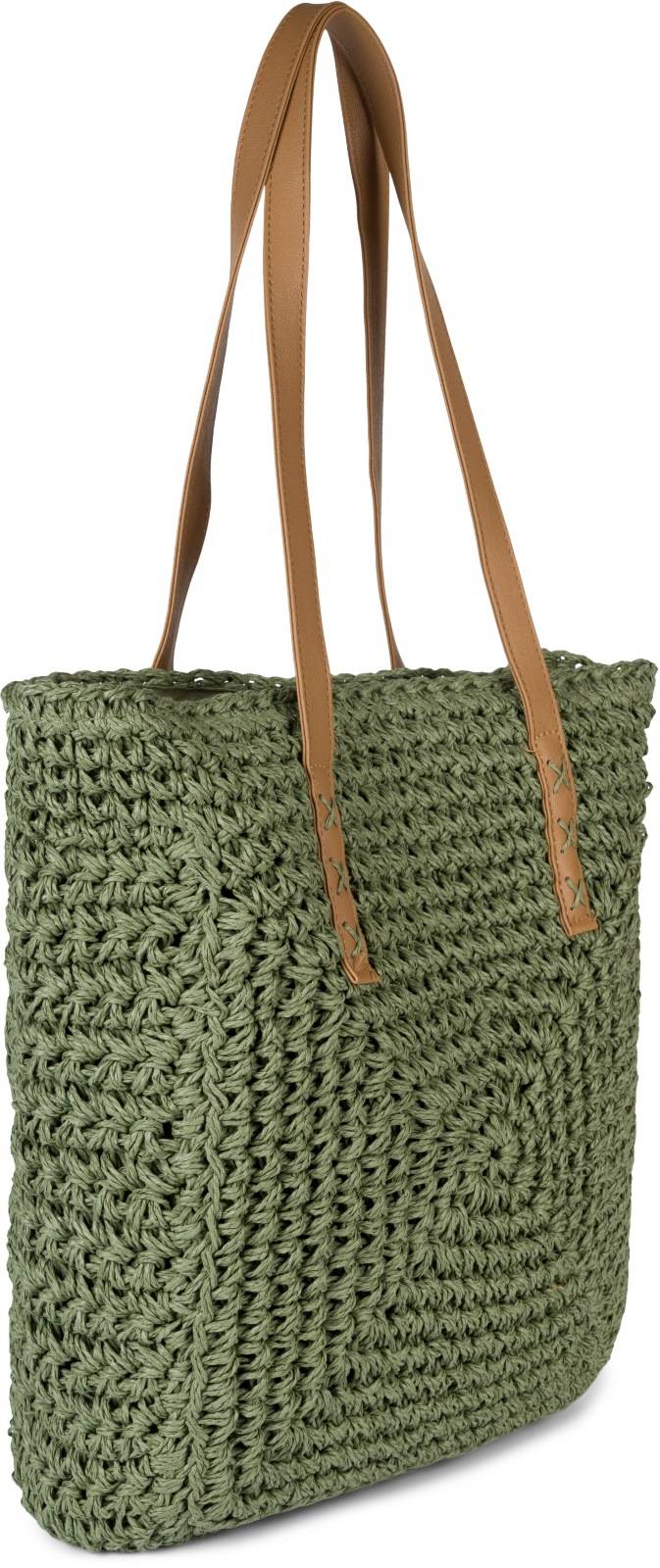 Stylebreaker Papierstroh Schultertasche - Basttasche Neueste Stile