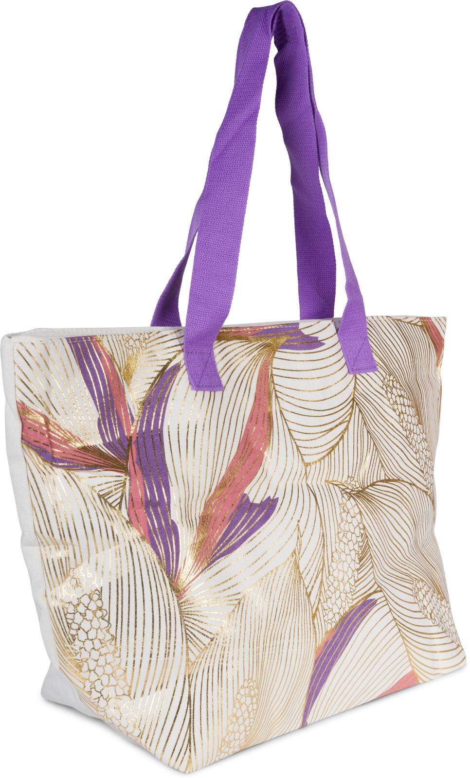 Stylebreaker Strandtasche Tropic Metallic Blätter Nur noch ein Tag übrig