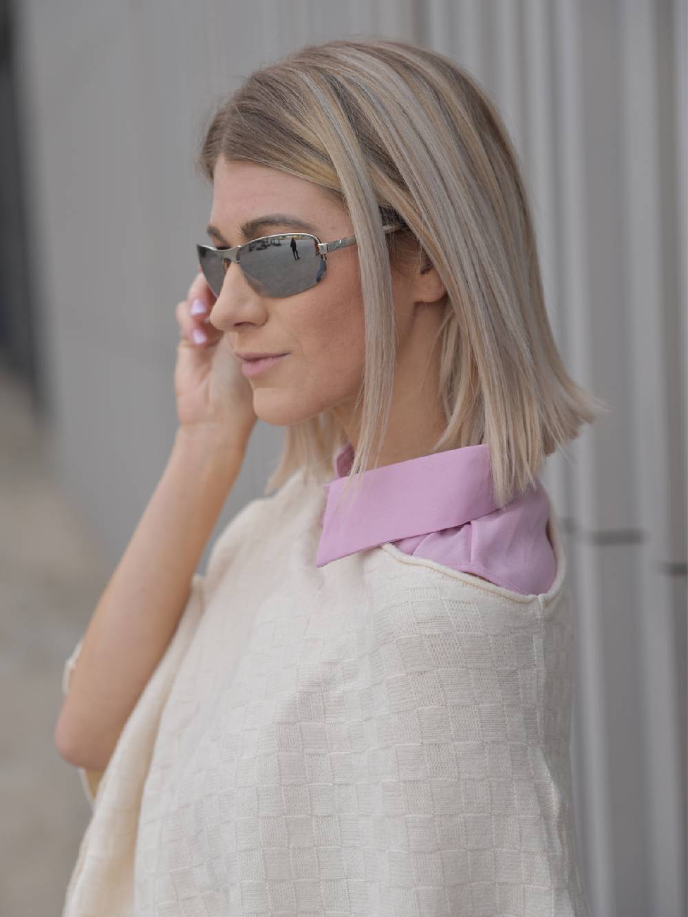 Stylebreaker Sonnenbrille Halbrand mit Rechteckigen Gläsern Fabrikladen
