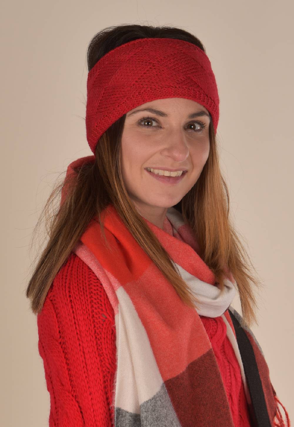 Stylebreaker Strick Stirnband mit Rauten Muster Flash Sale