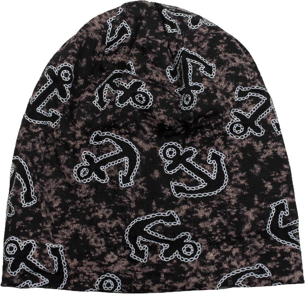 Stylebreaker Loop und Beanie Set im maritimen Anker Seil Print Look Lagerräumung
