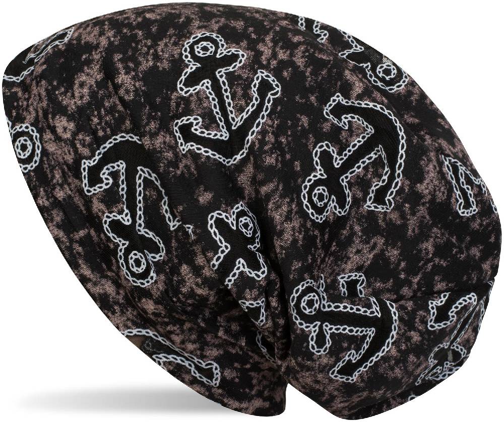 Stylebreaker Loop und Beanie Set im maritimen Anker Seil Print Look Lagerräumung