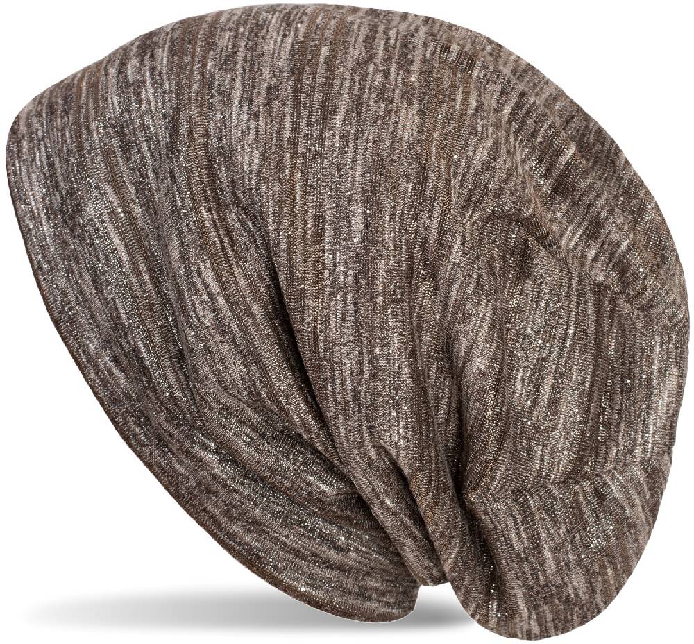 Stylebreaker Loop und Beanie Set mit Glitzerfaden und kleinen Pailletten Neueste Mode