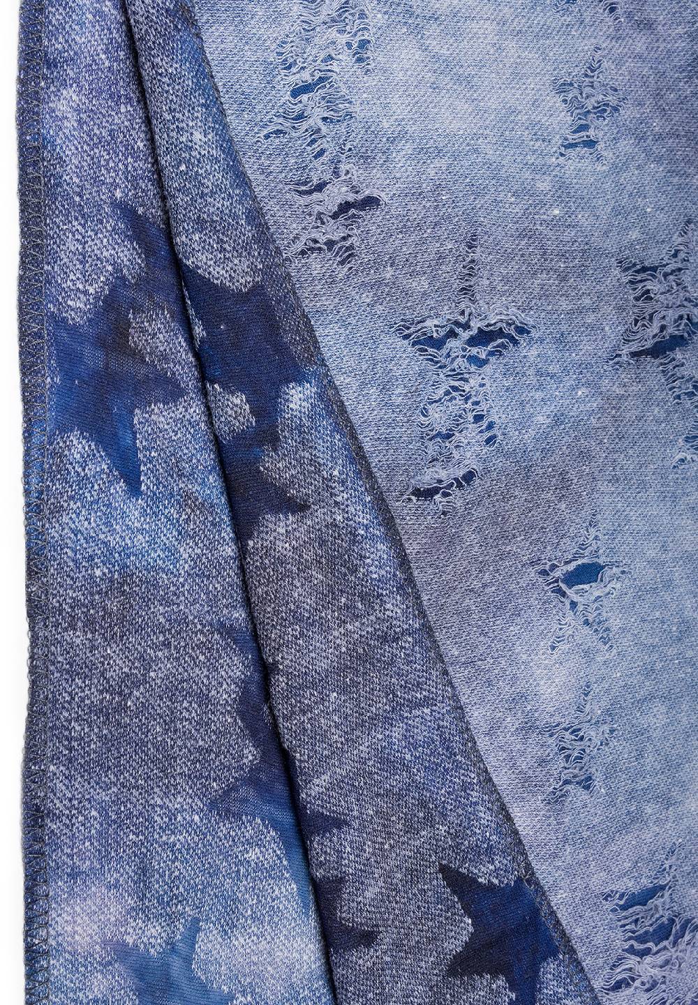 Stylebreaker Loop Schal Destroyed Denim Sterne Räumungsverkauf