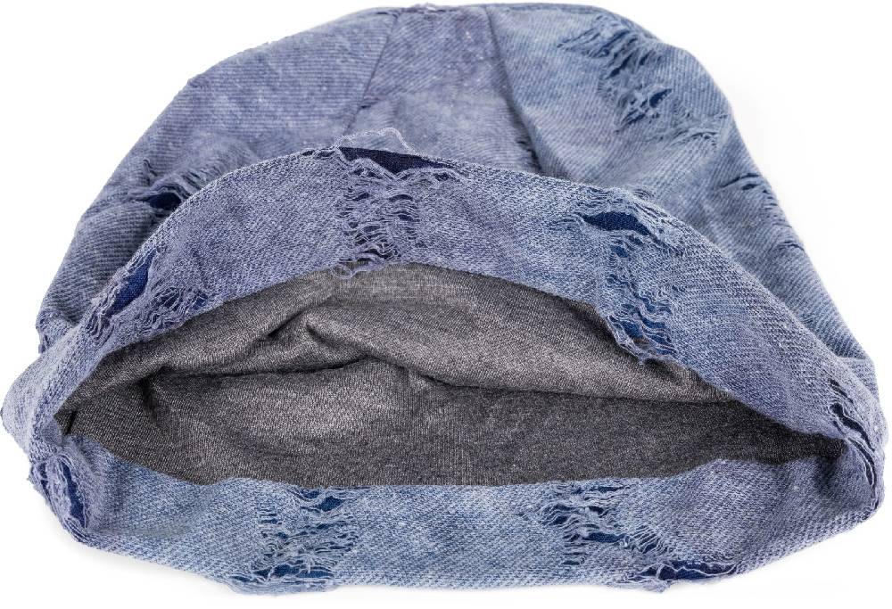 Stylebreaker Beanie Mütze Destroyed Denim Sterne Kauf eins, bekomm eins gratis
