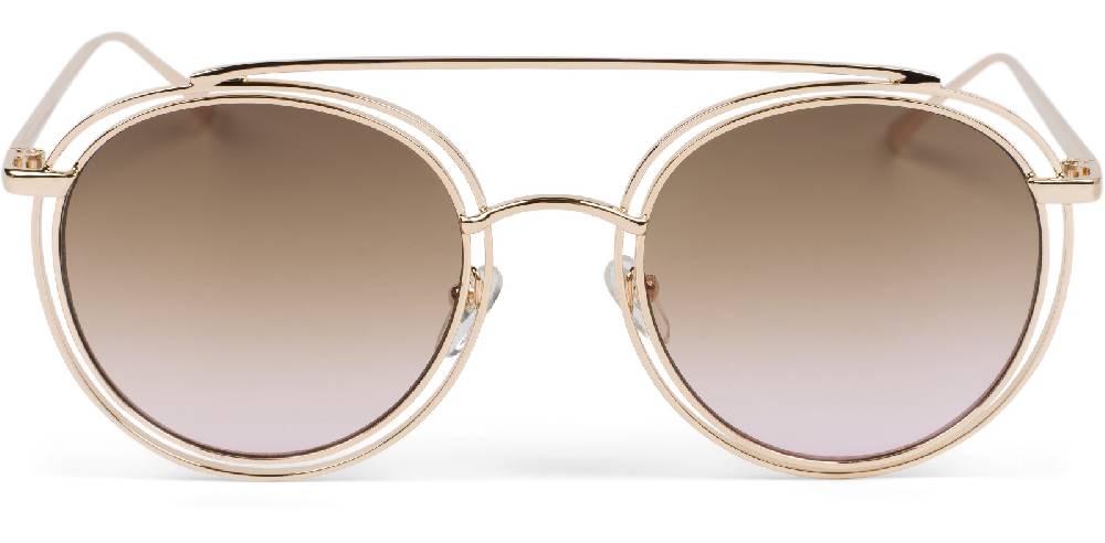 Stylebreaker Oversize Sonnenbrille mit runden Gläsern und doppeltem Rahmen Bis zu 50% Rabatt