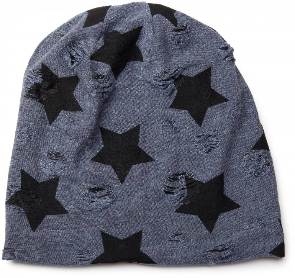 Stylebreaker Beanie mit Sterne & Punkte Muster Nur noch ein Tag übrig