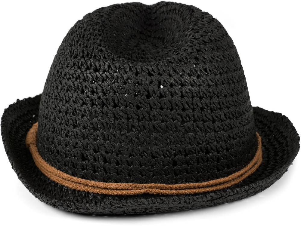 Stylebreaker Trilby Sonnenhut in Häkeloptik mit Zierband Outlet