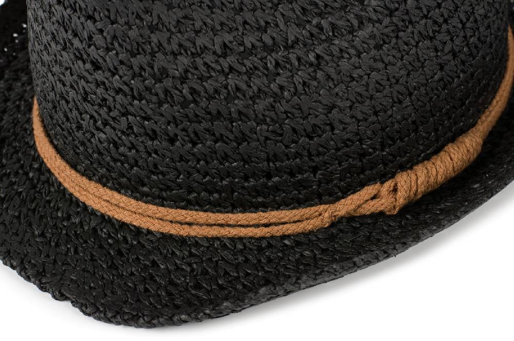 Stylebreaker Trilby Sonnenhut in Häkeloptik mit Zierband Outlet