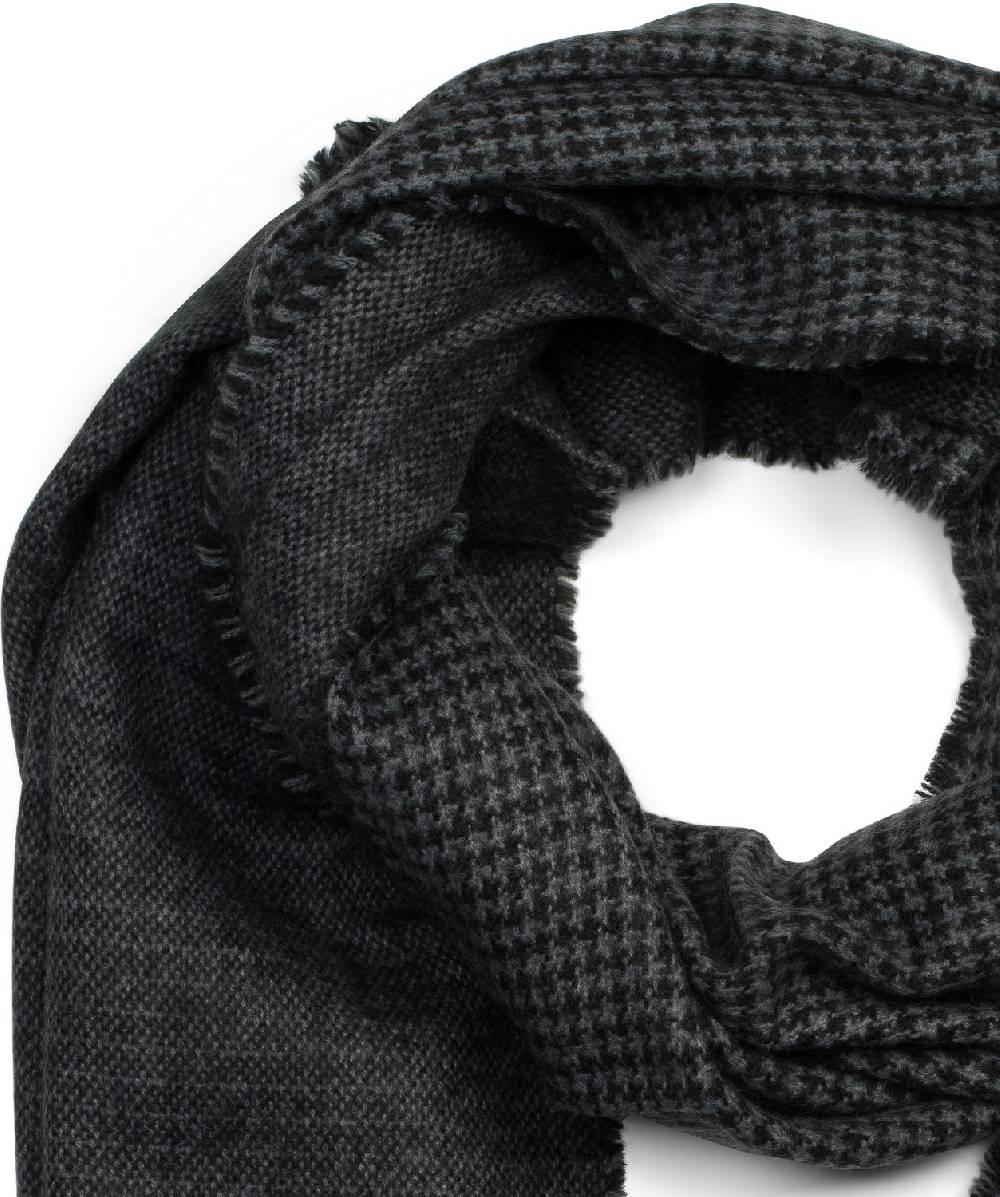 Stylebreaker Schal mit 2-farbigem Hahnentritt Muster Limitierter Zeitrabatt
