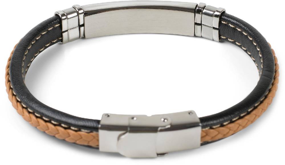 Stylebreaker Armband mit Flecht und Metallelementen Fabrikpreis