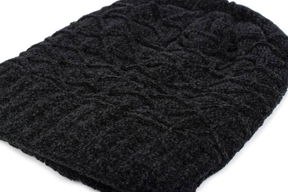 Stylebreaker Chenille Beanie Mütze mit Waben Muster Saisonschlussverkauf