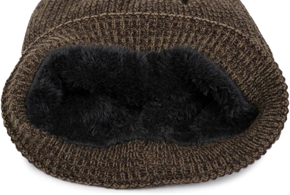 Stylebreaker Melierte Feinstrick Beanie Mütze mit Fleece Osterangebot