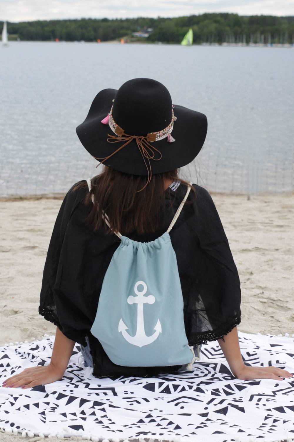 Stylebreaker Turnbeutel mit Anker Schlussverkauf