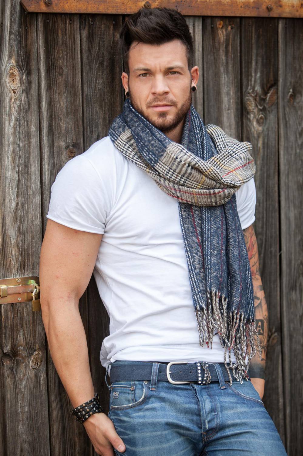 Stylebreaker Breiter XXL Schal mit Tartan Plaid Karo Muster Black Friday