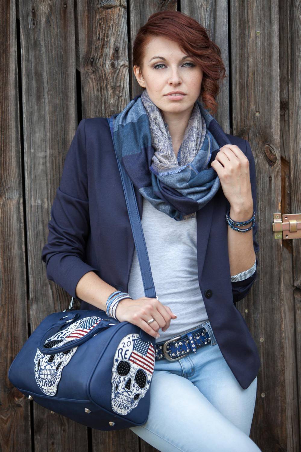 Stylebreaker Loop mit Streifen Paisley Muster Doubleface Cyber Monday