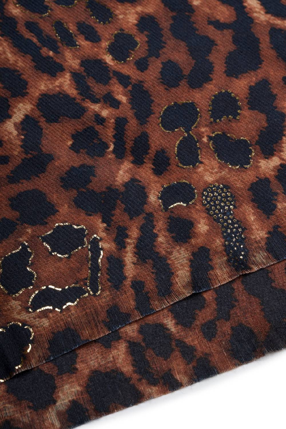 Stylebreaker Schal Leoparden Muster Metallic Details VIP-Rabatte