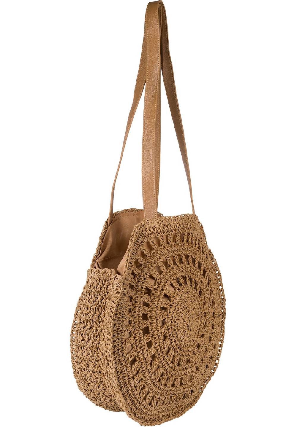 Stylebreaker Runde Schultertasche Papierstroh Begrenzte Freigabe