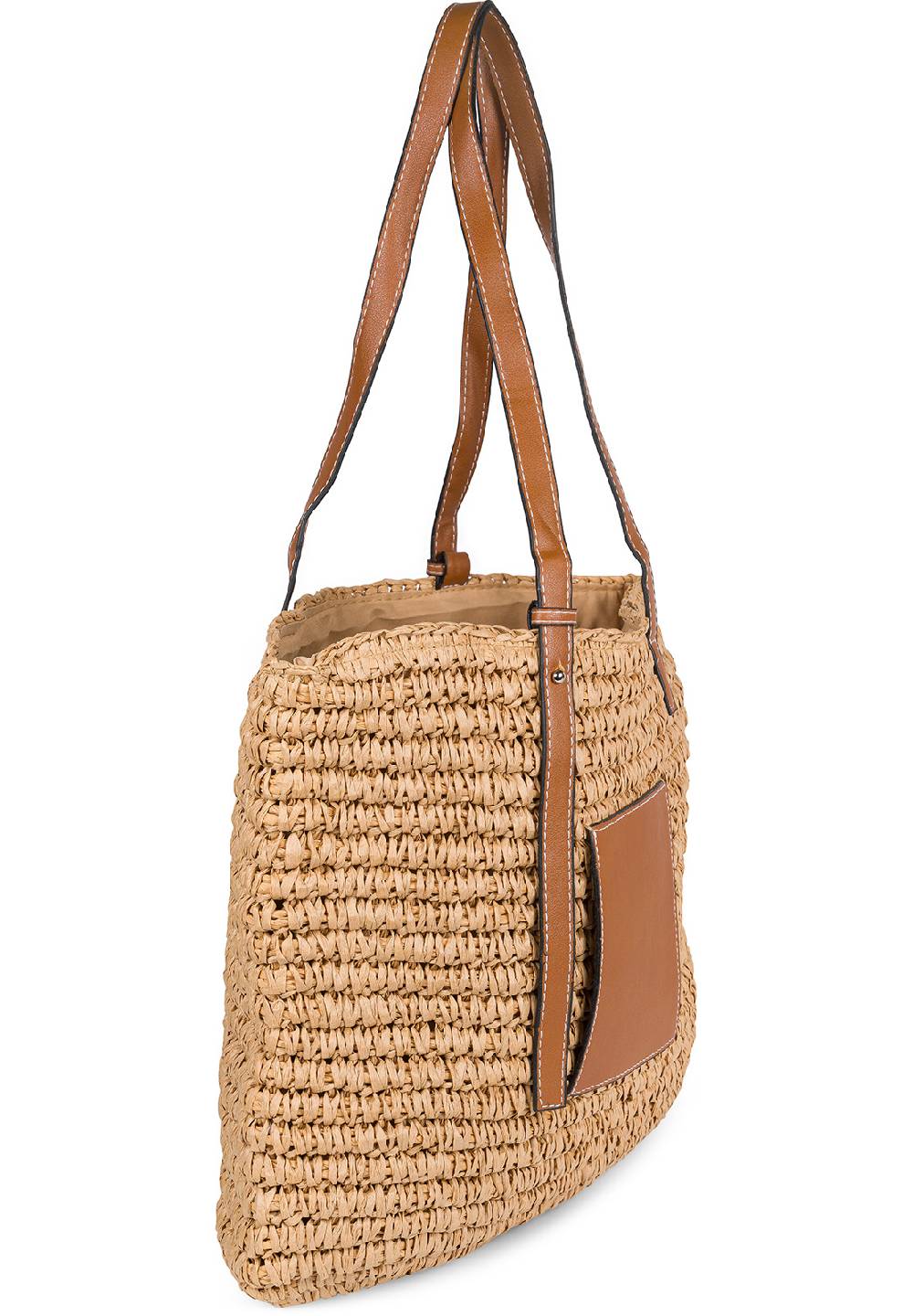 Stylebreaker Korbflecht Schultertasche - Basttasche Bis zu 60% Rabatt